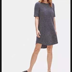 Eileen Fisher Hemp Organic Cotton Stripe T-Shirt Dress Petite Size Small 5010